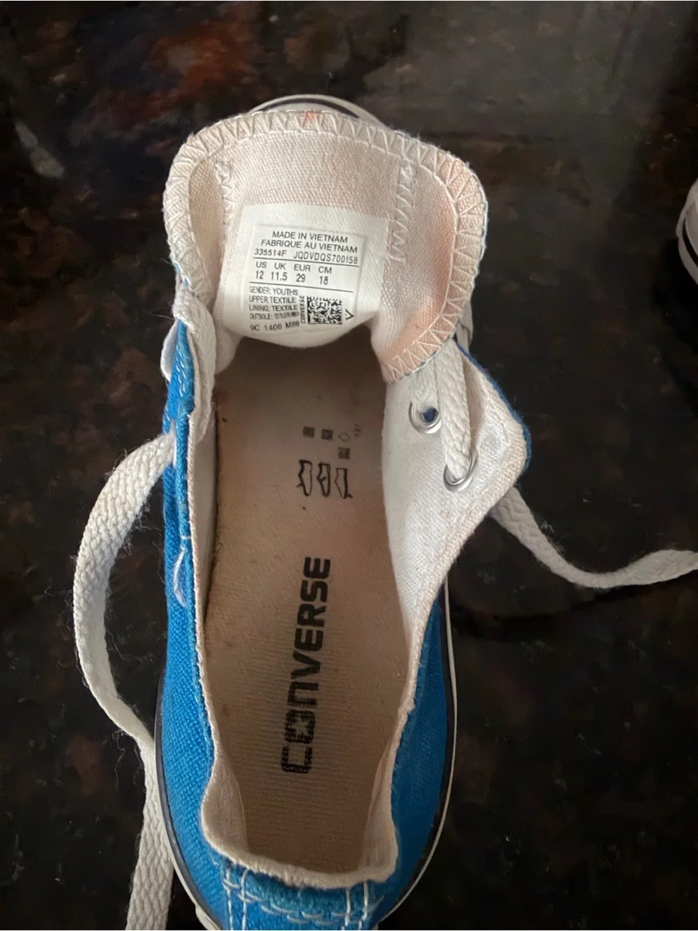 Converse Kids Low-Top Sneakers in Blue and White